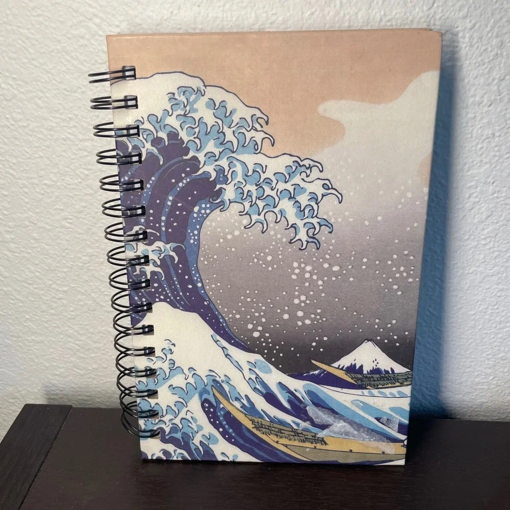 The Great Wave Off Kanagawa Wire Bound Journal Lined Paper Notebook - Piccadilly